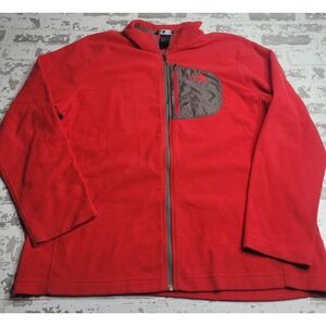 The North Face Full Zip Red‎ Fleece Jacket Men's XL
